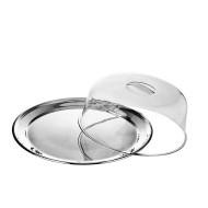 Boleira 31cm Aço Inox Com Tampa Acrílica Mimo Style